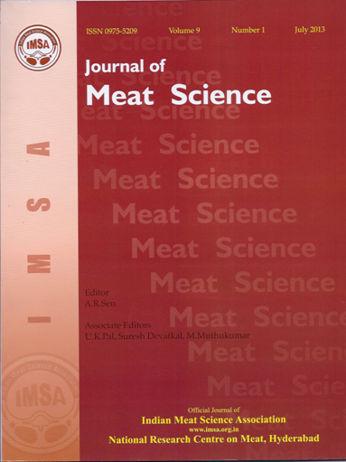 Journal of Meat Science Cover